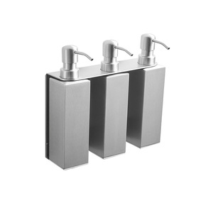 <span class=keywords><strong>Distributeur</strong></span> de savon <span class=keywords><strong>mural</strong></span> pour salle de bain d'hôtel, en acier inoxydable 304, <span class=keywords><strong>distributeur</strong></span> de désinfectant pour les mains et de <span class=keywords><strong>gel</strong></span> <span class=keywords><strong>douche</strong></span>, couleur noire - Product Image 5