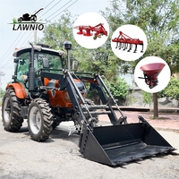 Servicio Postventa Completo, Tractor Agrícola LAWNIO con Salidas Hidráulicas Dobles, Fuerte Tracción para Siembra, Tractor 4x4