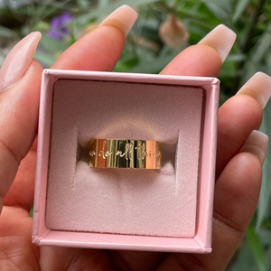 I Can Làm Tất Cả Mọi Thứ Khắc Trang Sức Không Xỉn Màu Chiều Rộng 8MM Nhẫn Thép Không Gỉ Mạ Vàng Nhẫn Phông Chữ Tùy Chỉnh Nam Nữ Hợp Thời Trang - Product Image 1