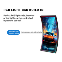 43 49 55 pouces écran large incurvé multi-tactile LCD moniteur 3840*2160 écran tactile mural pour jeu