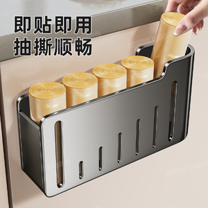 Organizador de bolsas de basura para cocina, soporte para bolsas de plástico, estante de almacenamiento sin perforaciones, forma rectangular para contenedor de alimentos - Product Image 5
