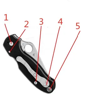 1 Set Vouwen Zakmes Legering Spindel Ondersteuning As Back Klem Schroeven Voor Para 3 C223