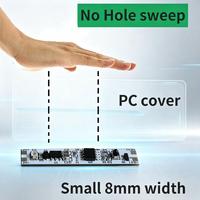 Módulo Sensor de Onda de Mano sin Agujeros DC 12V 24V Suministro de Fábrica OEM Personalizado Interruptor IR de Barrido de Mano que Penetra la Cubierta de PC para Luz de Gabinete