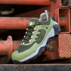 Zapatos de Seguridad Transpirables Verdes para Hombre y Mujer, Zapatos de Trabajo de Fábrica con Entresuela de Kevlar Suave y Cómoda. Zapatos de Protección Profesionales - Product Image 1