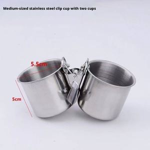 Stainless Steel Bird Feeder & Food Container Dual Use <b>Clip</b>-On Design 45mm/55mm/65mm Sizes Indoor/Outdoor Hanging - Product Image 5