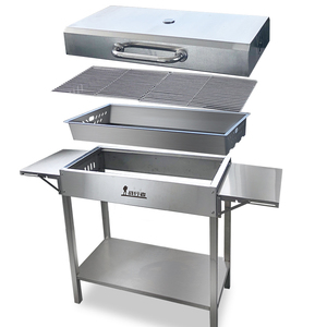 Gril <span class=keywords><strong>Barbecue</strong></span> Portable de Haute Qualité en Acier Inoxydable 304, Grand Format pour <span class=keywords><strong>Terrasse</strong></span> Intérieure/Extérieure et Camping, à Charbon de Bois - Product Image 2