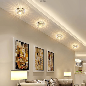 JYLIGHTING Lámpara de Techo de Cristal y Metal Moderna con Certificación CE para Sala de Estar Dormitorio Hotel 3W Luz Cálida 10*<span class=keywords><strong>3</strong></span>,5 CM Decorativa Empotrada - Product Image 4