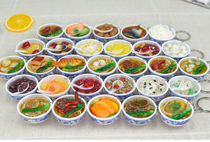 Nouveau Porte-clés Créatif en Plastique 3D, Modèle Bol <span class=keywords><strong>de</strong></span> Riz, Jouet Mignon, Porte-clés Alimentaire pour Enfants - Product Image 3