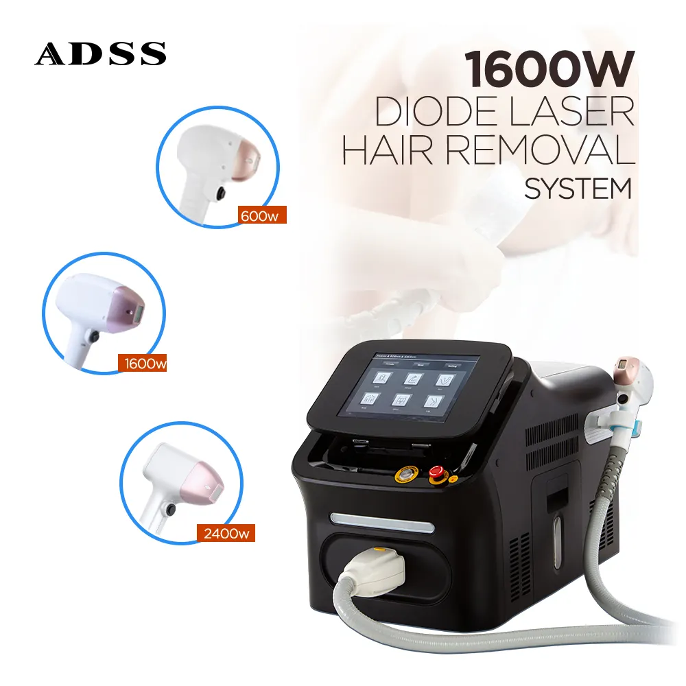 ADSS superventas Láser de Diodo profesional 755 + 808 + 1064 hielo indoloro 808nm máquina de depilación láser de diodo permanente