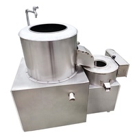Machine industrielle électrique pour laver, couper, trancher, éplucher et couper les pommes de terre