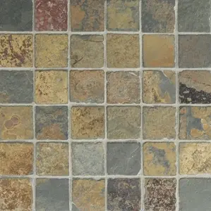 Внутренняя и наружная натуральная шиферная мозаичная напольная плитка, брусчатый камень