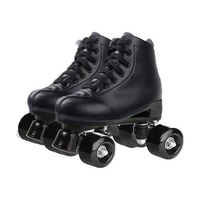 Patins à roulettes à double rangée HQD K028 en similicuir, roulements ABEC-7, châssis en alliage, roues lumineuses, légers, durables, pour usage extérieur