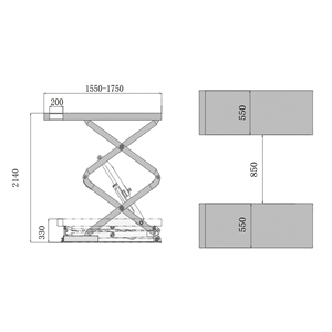YL635K Inground makas araba kaldırıcı araç lifti asansör masa platformu 3500kg ayarlanabilir çalışma platformu taşınabilir - Product Image 2