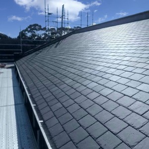 Tegole in <span class=keywords><strong>Ardesia</strong></span> Nera per Tetti di Case Autoconstruite, Pietra Naturale Spessore 5-10 mm, Copertura in Pietra per Ville - Product Image 2