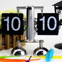 Neues Design Klassische Glocke Retro Seite Drehtisch Auto Flip Clock für Home Living Room