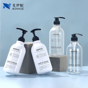 Botella Redonda Minnie Simple Sense de 750 ml con Cabezal Dosificador para Champú, Gel de Ducha, Jabón de Manos, Loción, Ecológica - Product Image 3