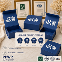 Boîtes rigides de luxe CRD en papier, pliables, avec fermeture magnétique, doublure en éponge, pelliculage mat, logo personnalisé pour parfums et bijoux haut de gamme