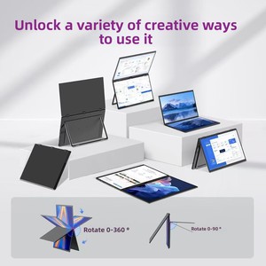 จอภาพพกพาแบบสองจอขนาด 18.5 นิ้ว 120Hz ปรับขึ้น<span class=keywords><strong>ลง</strong></span>ได้ ติดผนังได้ ใช้เป็นจอเสริมภายนอกสำหรับแล็ปท็อป - Product Image 5