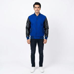 Veste de baseball unisexe en coton mélangé, style universitaire, pour garçons, enfants, FINER THREADS, hommes, hiver, respirante - Product Image 1