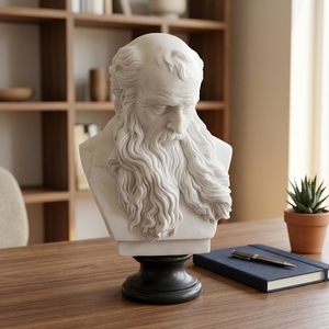 Décoration d'intérieur personnalisée pour la maison : Sculpture en <span class=keywords><strong>pierre</strong></span> de femmes et hommes célèbres, Art en marbre, Bustes de table en marbre, Statues - Product Image 5