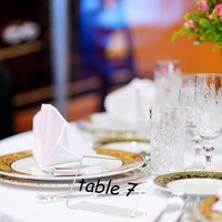 Support de présentation en acrylique transparent de haute qualité en forme de L, imperméable, pour table, porte-menu, restaurant, hôtel, carte de prix