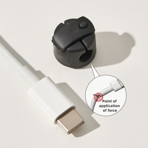 Custom Logo Multipurpose Cable Clip Desk Cord Organizer Self Adhesive Wire Holder for USB <b>Charger</b> Computer Cable Headphone Line - Product Image 2