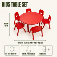 Table et chaises en plastique pour enfants, robustes et sécuritaires, pour salle de classe ou d'apprentissage en groupe - Vente en gros, livraison directe