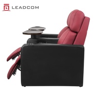 Fauteuil de cinéma électrique VIP commercial personnalisé LEADCOM LS-813B LEGACY avec plateau pivotant, siège inclinable de luxe pour cinéma