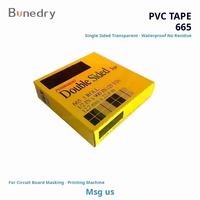 Ruban PVC transparent simple face 665 pour masquage de circuits imprimés, assemblage de machines d'impression, étanche, sans résidu, résistant aux UV