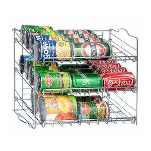 <strong>Counter</strong> <strong>Top</strong> Metal Wire Dispenser Can Rack Adjustable <strong>Shelf</strong> Design - Product Image 1