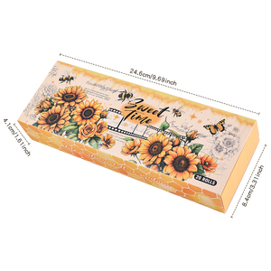 IMODA 20 rollos/juego Vintage flor abeja Washi colección de cintas adhesivas florales para suministros de colección de recortes diarios de <span class=keywords><strong>arte</strong></span> - Product Image 6