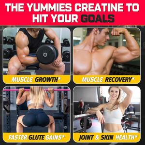 OEM/ODM Marque privée Gummies pré-entraînement à la créatine Créatine monohydrate Créatine à mâcher pour homme Suppléments de musculation Culturistes - Product Image 3
