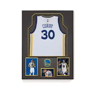 Customizable Deluxe Aluminum Photo Frame Basketball Jersey Display Frame crystal glass framed painting