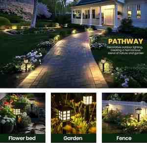 Luces Solares LED para Jardín, Ahorro de Energía, Impermeables IP65, Material ABS, con Sensor de Luz, Control de Intensidad, Montaje en Pared, Batería AAA - Product Image 4