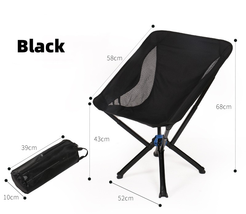 Chaise Lune Pivotante - Noir