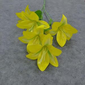 Lirio verde artificial <span class=keywords><strong>Hemerocallis</strong></span> Fulva con arreglo floral PU decoración de mesa para fiesta de cumpleaños y hojas verdes de boda - Product Image 6