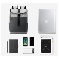 Sac à dos pour ordinateur portable de grande capacité, imperméable, pour hommes, sac de bureau, sac de voyage pour les trajets courts en avion