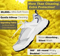 Sac de Machine à laver les chaussures durables lavables en microfibre pour baskets réutilisables et chaussures de tennis nettoyage stockage à glissière autobloquant