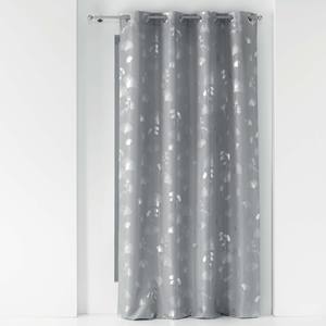 Rideau à œillets avec imprimé métallique, gris/argent, 140x260cm - Product Image 1