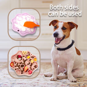 Mangkuk anjing silikon pemberi makan hewan peliharaan, alas Lick 2 dalam 1, mangkuk anjing silikon pemberi makan lambat - Product Image 2