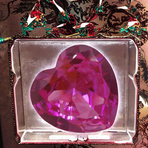 Redleaf 15*15mm Corte Corazón 2 #   Piedra de Corindón Rubí, Gema Sintética Suelta, Piedra de Corindón Sintética en Bruto - Product Image 3