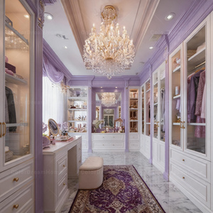 Armoire <span class=keywords><strong>sur</strong></span> <span class=keywords><strong>mesure</strong></span> Dreamy Violet Lavender Walk, design français de luxe, moderne, grande capacité, portes en bois massif, <span class=keywords><strong>dressing</strong></span> <span class=keywords><strong>sur</strong></span> <span class=keywords><strong>mesure</strong></span> - Product Image 3