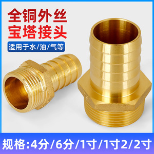 Conector de Cobre con Rosca Externa Tipo Pagoda para Mangueras de Bomba de Agua y Gas, 4/8\" y 6/8\", Interfaz Verde, Accesorios para Gas Natural - Product Image 3
