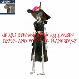 Halloween jour de la mort décor femme squelette fantôme en jupe maison hantée fête suspendus accessoires en plastique modèle ARW17-2 - Product Image 4