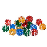 Dés en acrylique blanc personnalisé de 10mm dés à pois noirs carrés D6 face avec coin droit pour jeux de société de cartes de casino