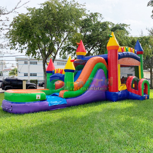 Commercial <b>inflatable</b> maui bounce house with slide combo bouncer outdoor kids jumping castle - Product Image 3