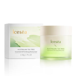 Crème hydratante pour le visage à l'arbre à thé Icesea, peau grasse à tendance acnéique, contrôle du sébum, anti-acné, non comédogène, réduit la brillance, nourrissante - Product Image 1