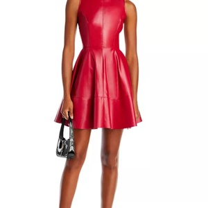 Vestido Casual de Moda Otoñal para Mujer, Estilo 2025, Mini Vestido en Línea A de Cuero PU Sólido, Decoración con Cremallera Tejida de Alta Calidad - Product Image 2