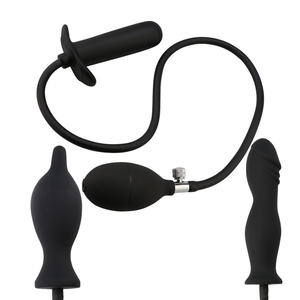 Übergroße Silikon Anal Plug Inflate Butt Expand able Dilator Luftgefüllte große Pumpe <span class=keywords><strong>Dildo</strong></span> Sexspielzeug für Frauen Männer Schwule - Product Image 1