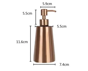 Spot 304 stainless steel hand bathroom supplies dispenser rose gold lotion bottle can be custom LOGO one piece on behalf of hair